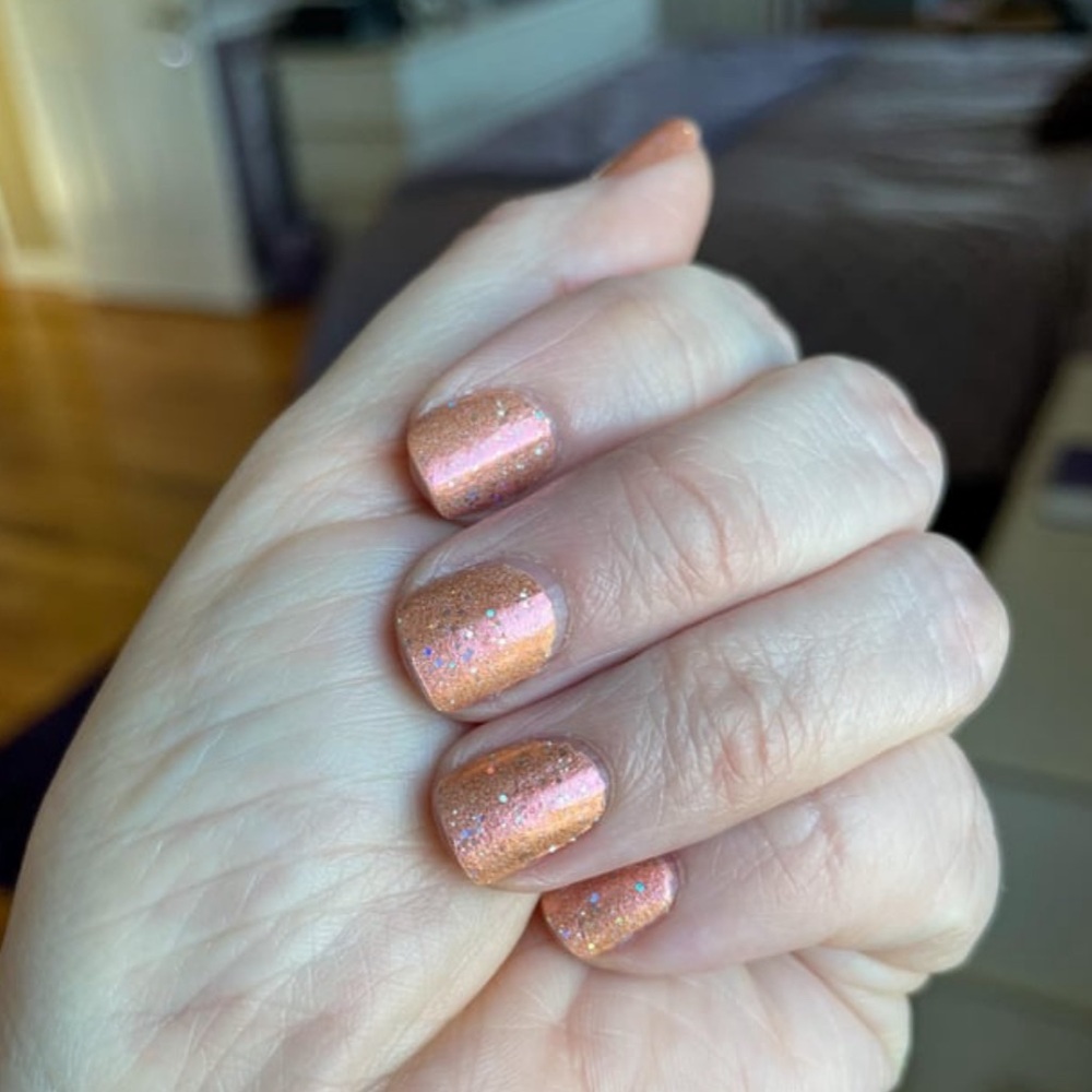 *Exclusive* Color Street: Just Peachy | Peach Pink Glitter Sparkle Pastel - Picture 8 of 10
